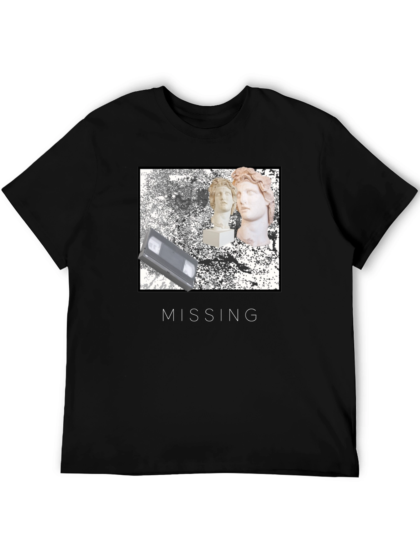 Black Missing VHS Tape T-Shirt view 5