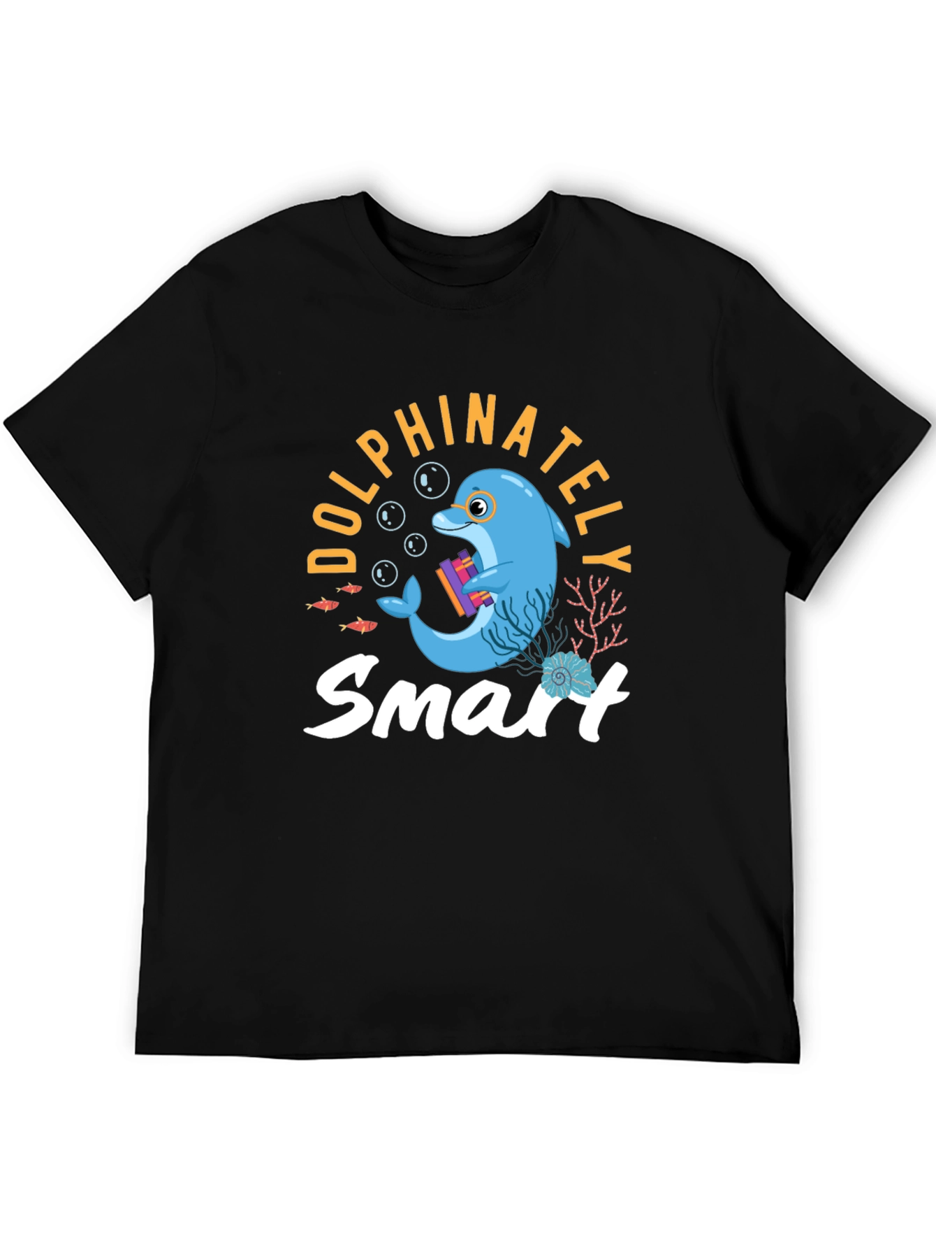 Black Dolphinately Smart T-Shirt view 5