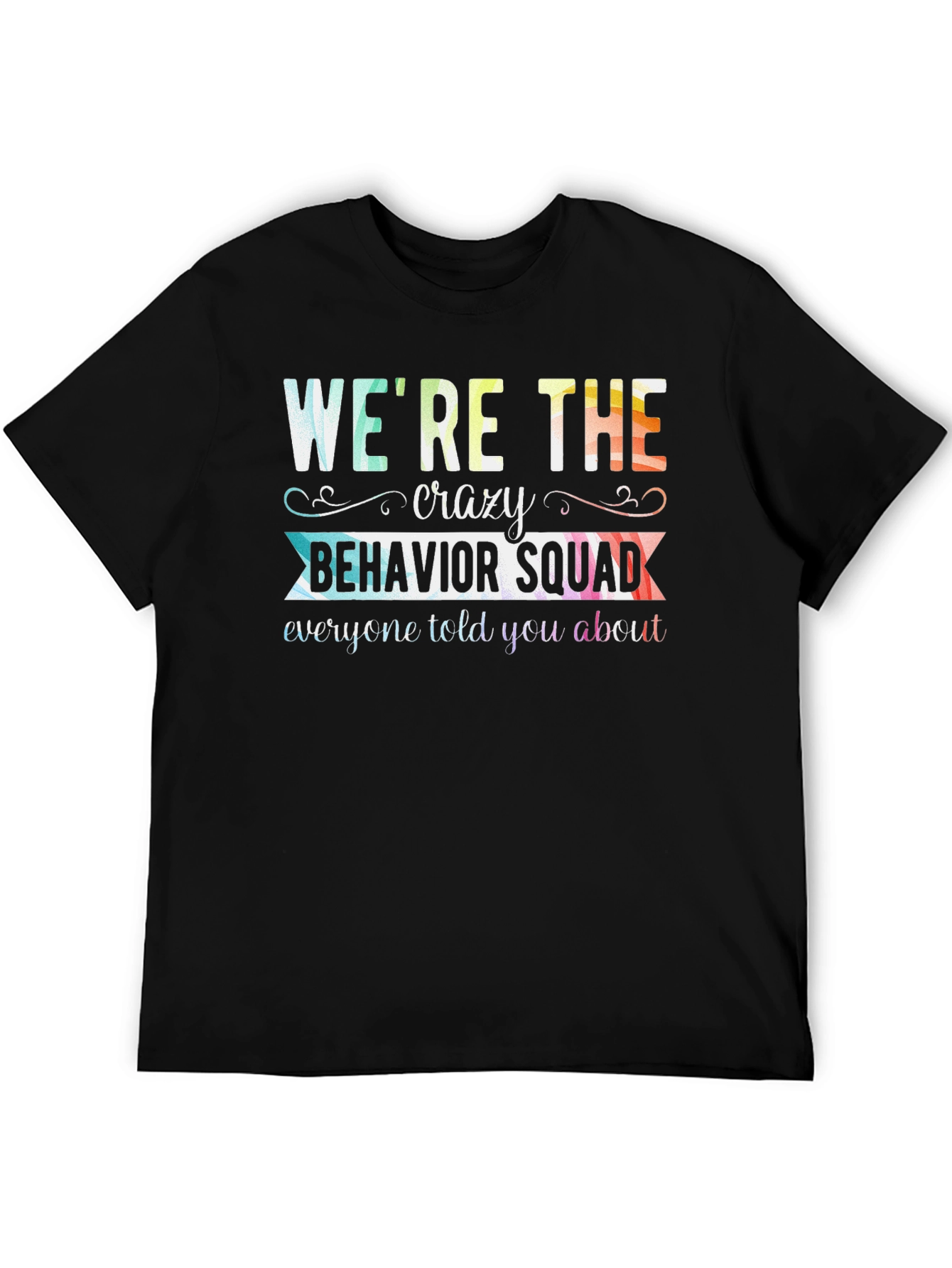 Black Crazy Behavior Squad Graphic T-Shirt view 5