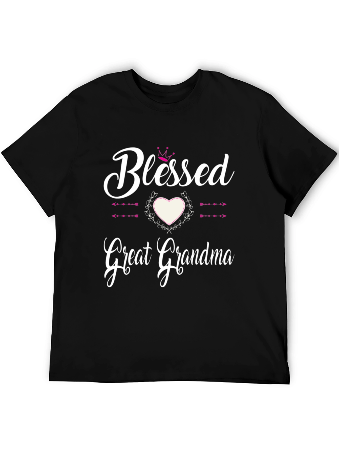 Black Blessed Great Grandma Black T-Shirt view 5