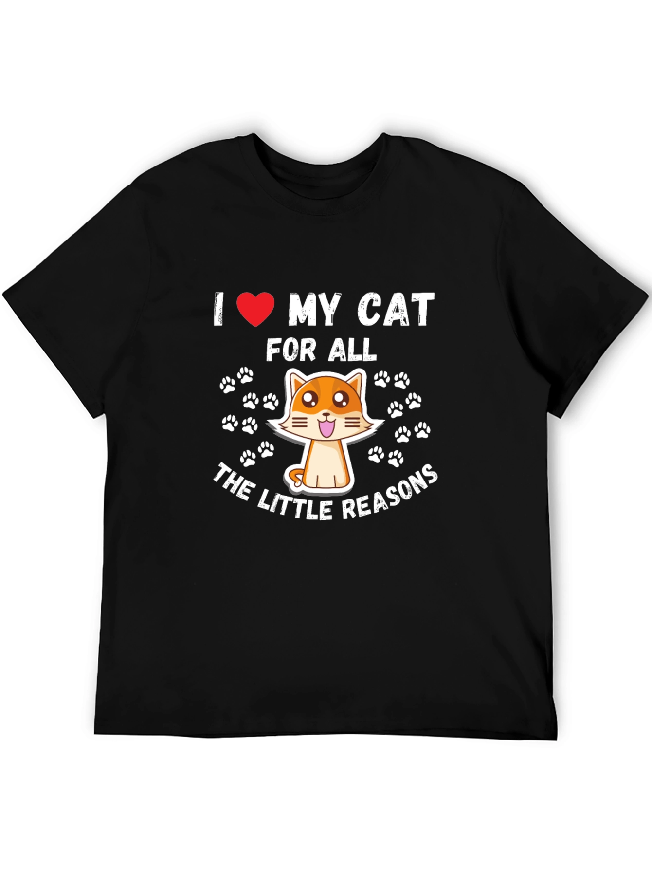 Black I Love My Cat T-Shirt view 5