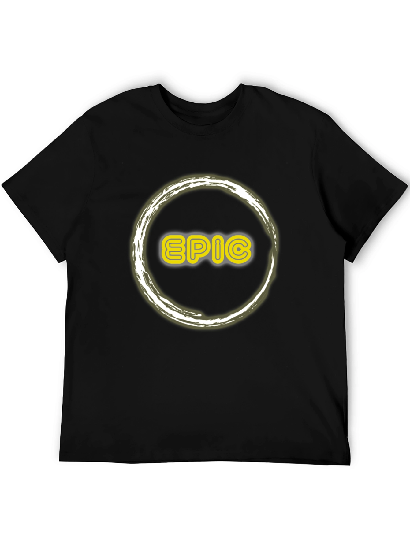 Black Epic Graphic Tee - Stylish Men's Black T-Shirt view 5