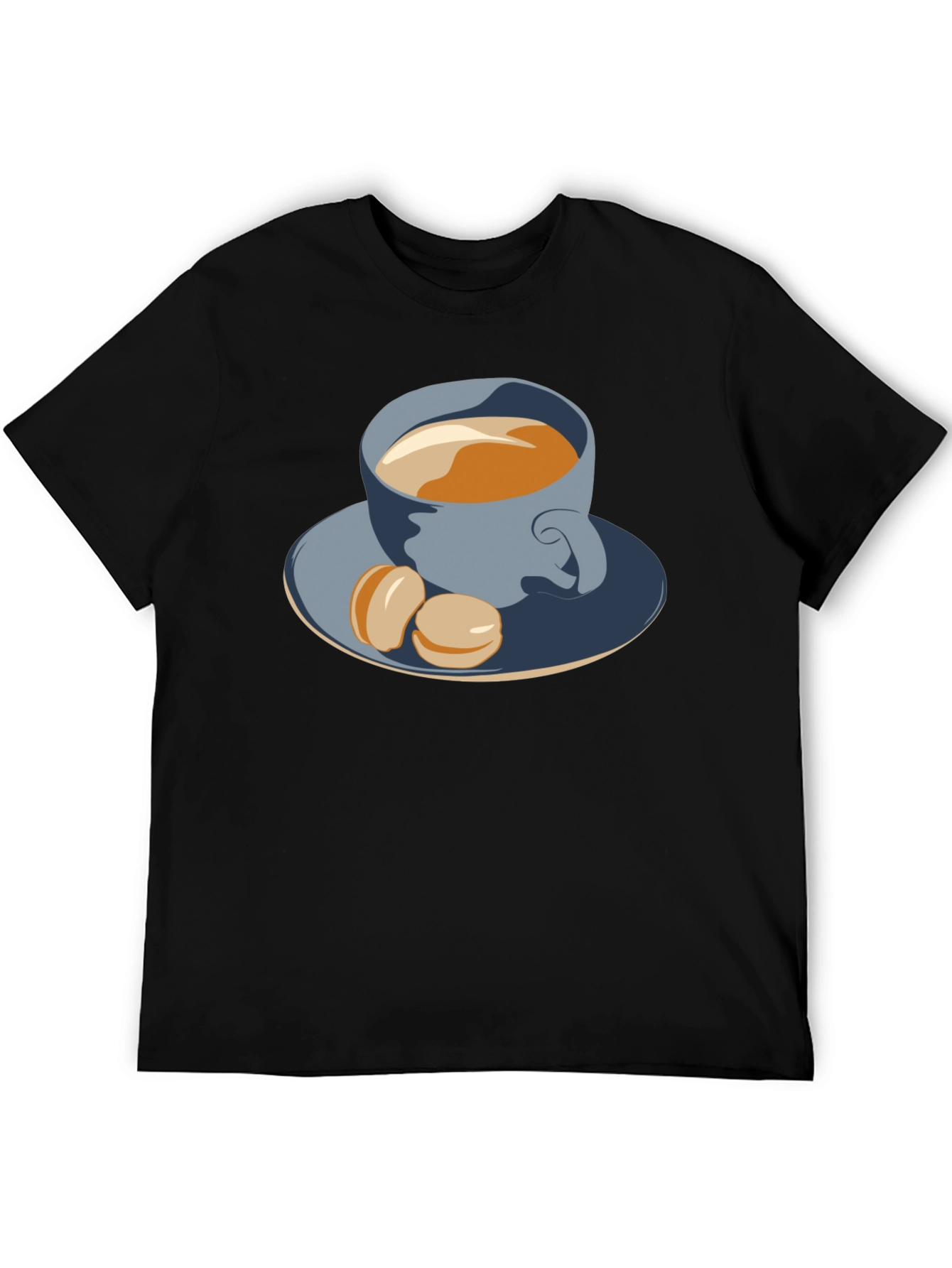 Black Coffee & Macarons Graphic Tee - Stylish Comfort view 5
