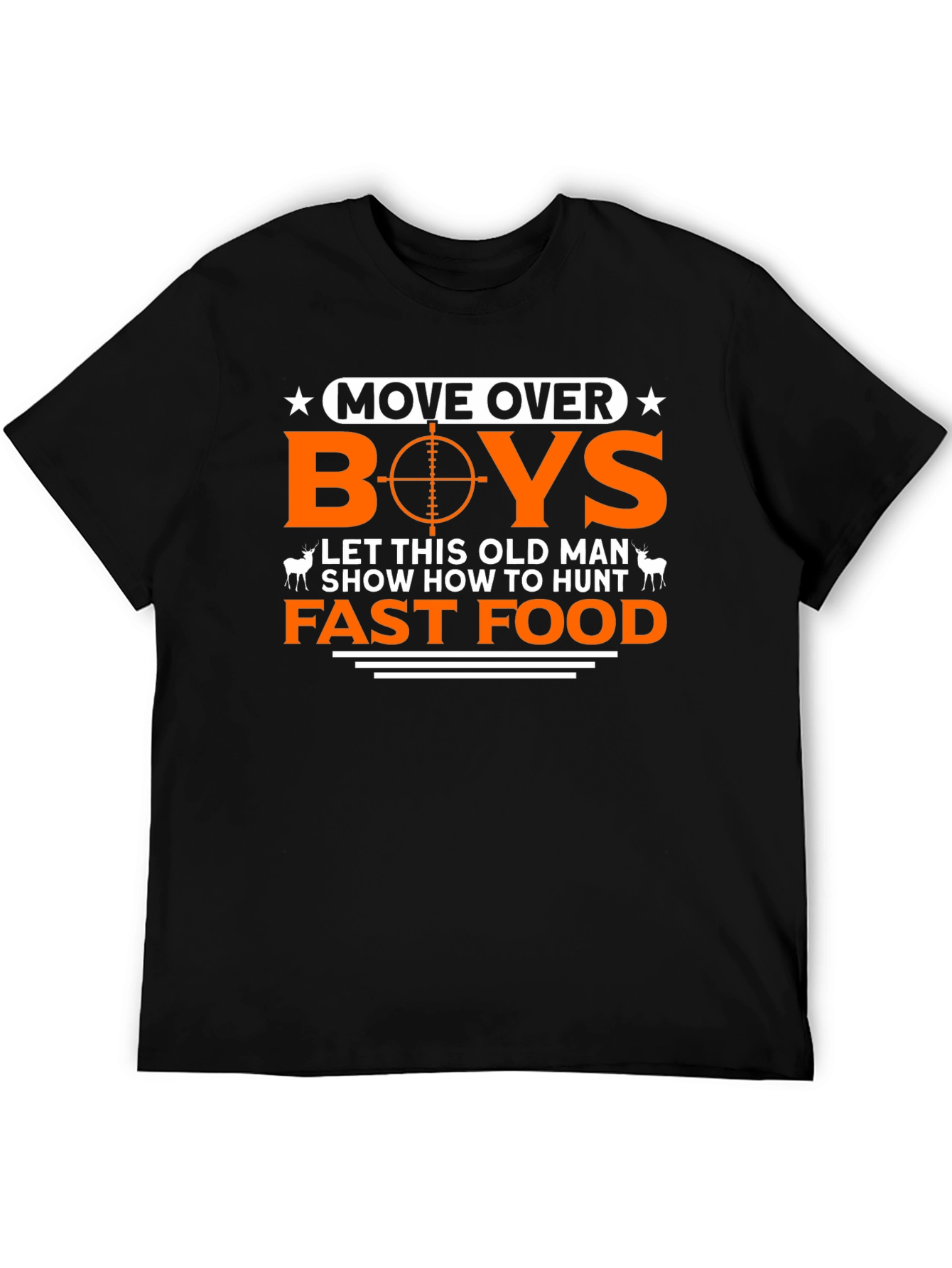 Black Funny Hunting T-Shirt: Move Over Boys view 5