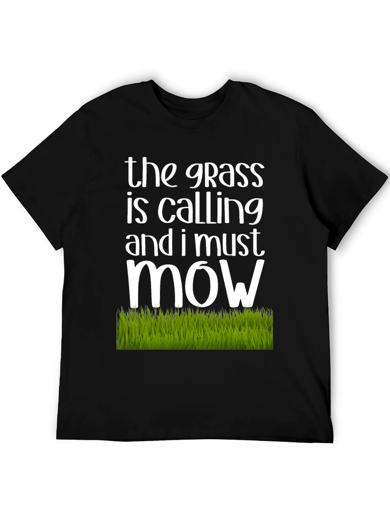 Black The Grass is Calling T-Shirt view 5