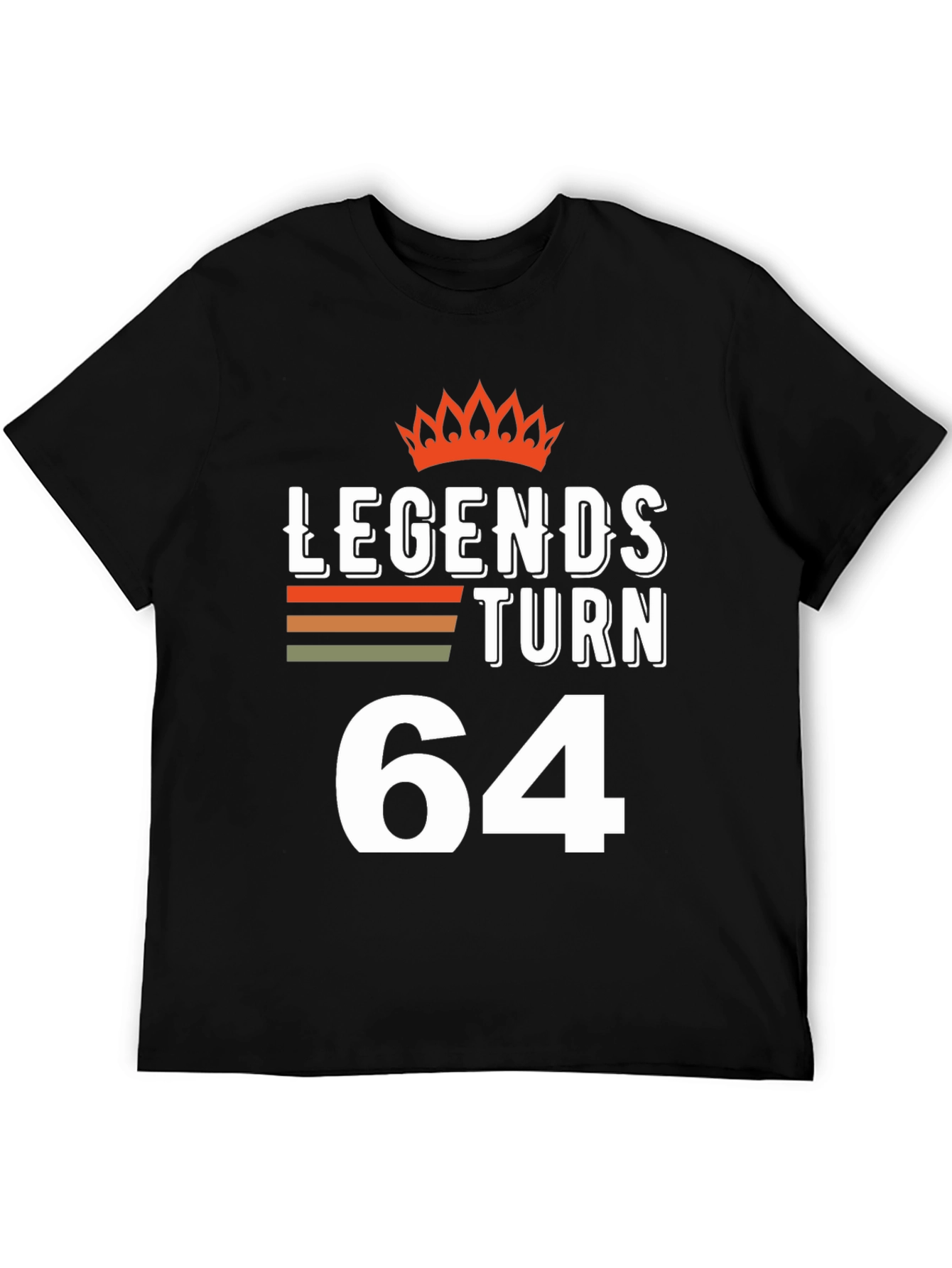 Black Legends Turn 64 T-Shirt - Birthday Gift view 5