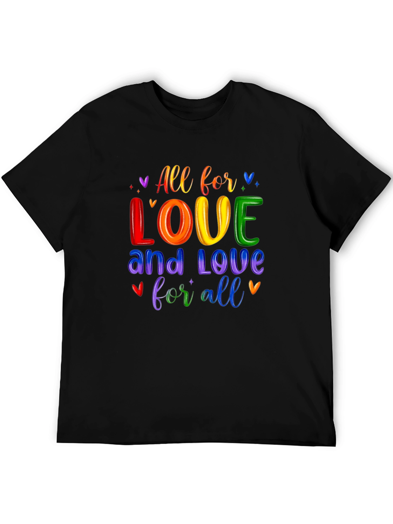 Black Love For All Rainbow Graphic Tee view 5