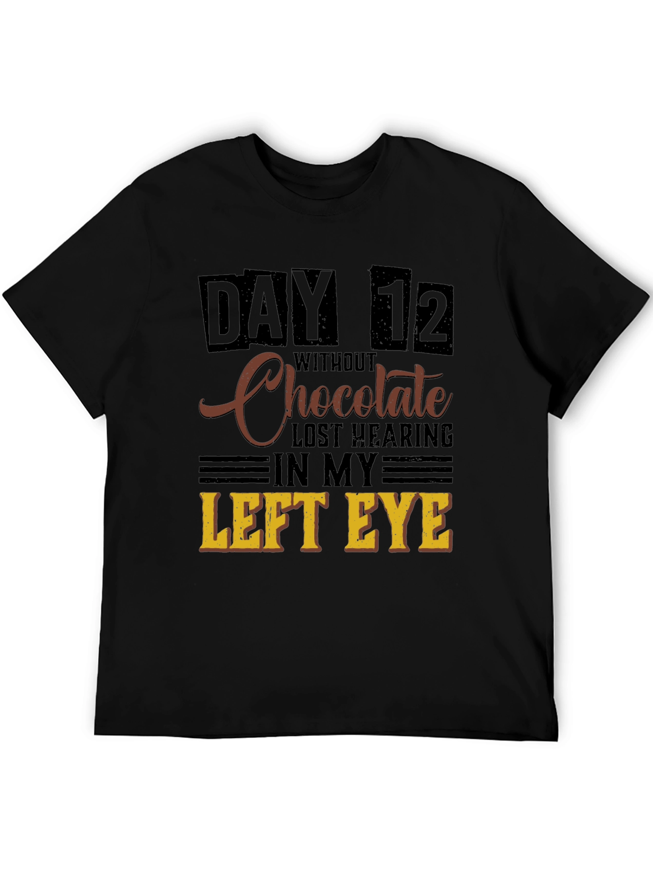 Black Funny Chocolate Withdrawal T-Shirt view 5
