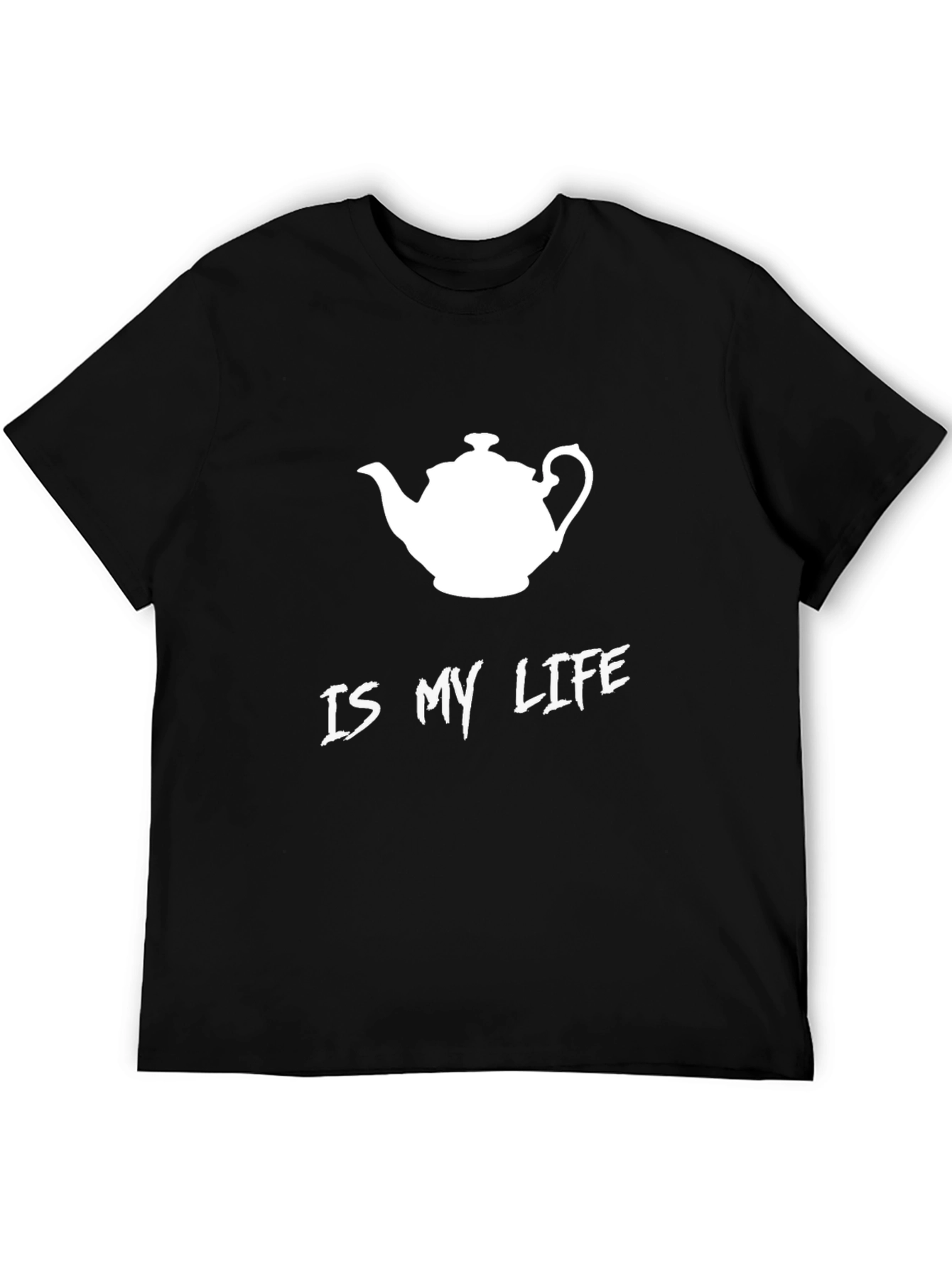 Black Tea is My Life T-Shirt - Black Cotton Tee view 5