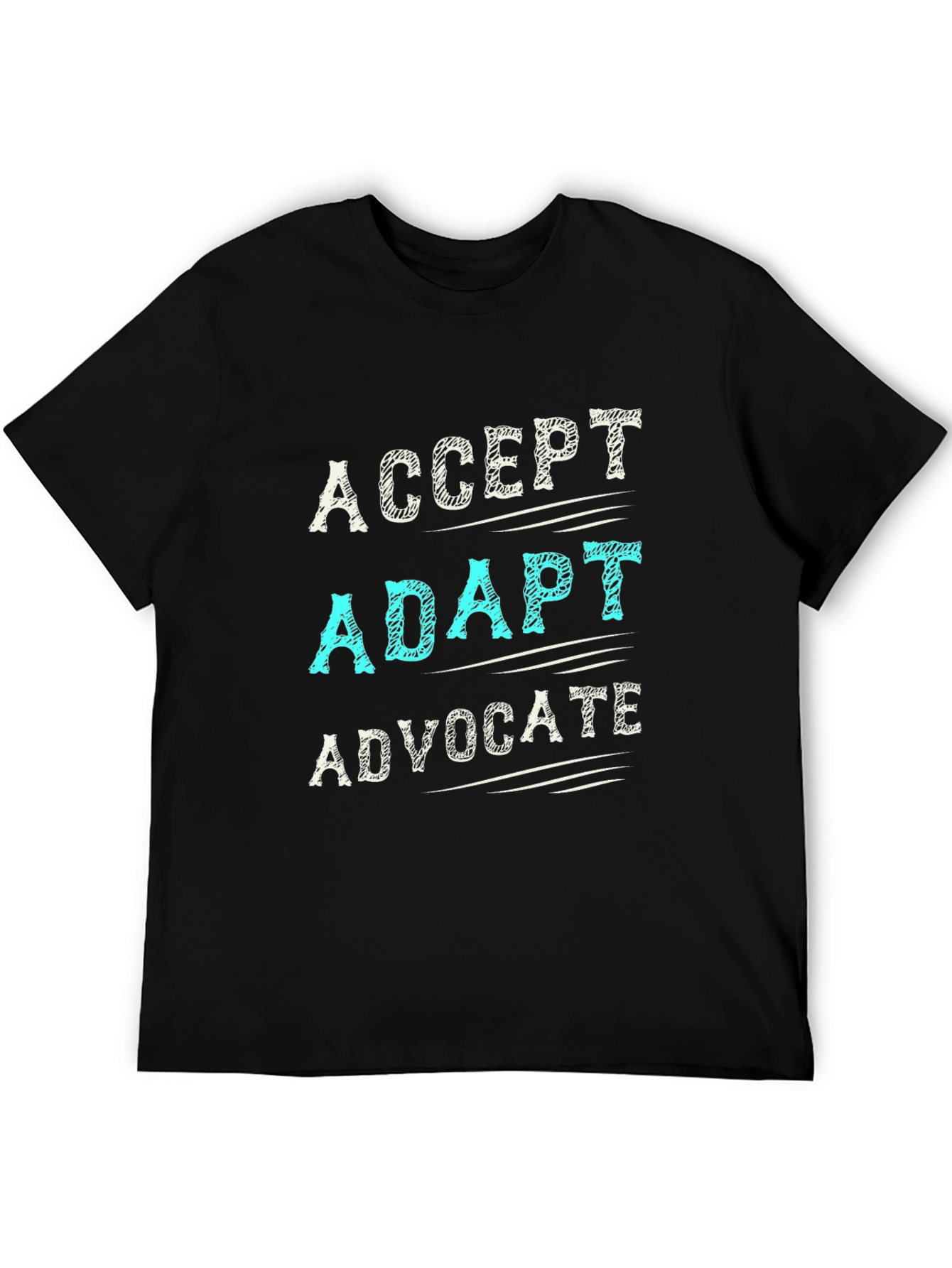 Black Accept Adapt Advocate T-Shirt view 5