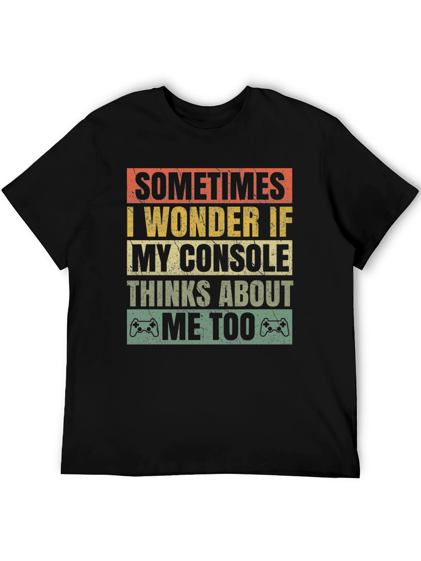 Black Gamer Console Humor T-Shirt view 5