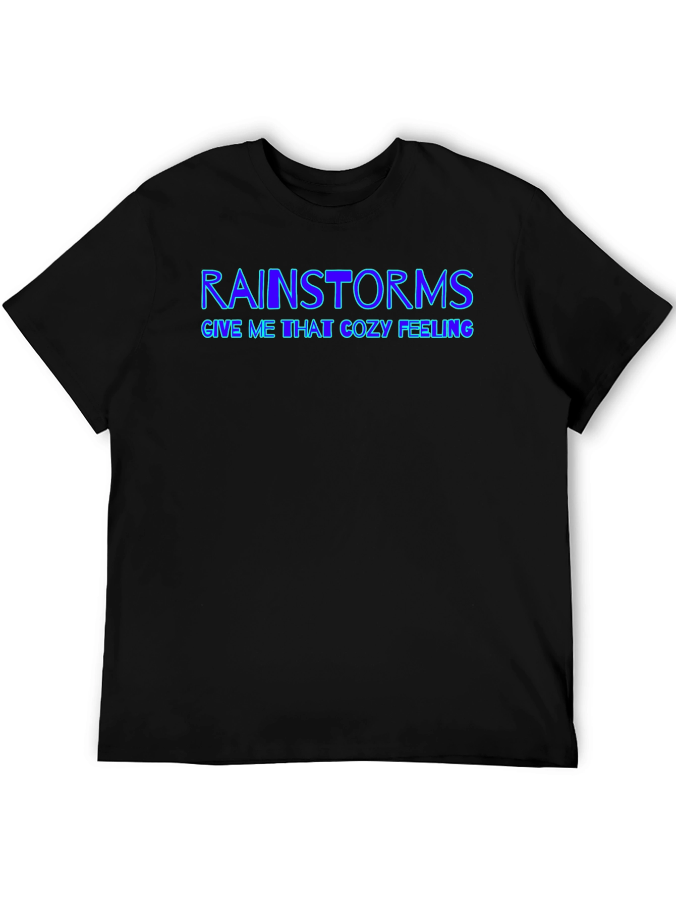 Black Rainstorms Cozy Feeling Graphic T-Shirt view 5