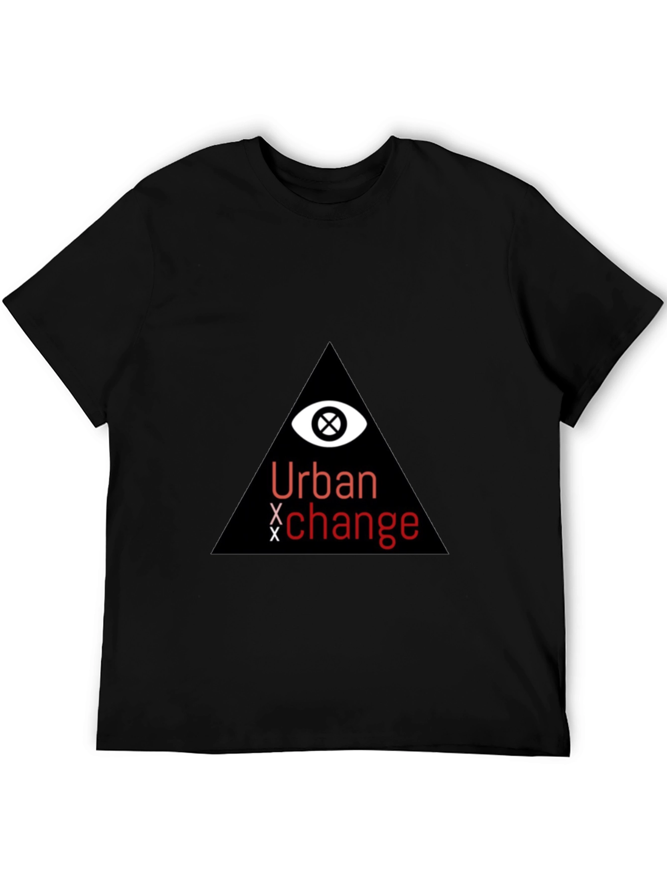 Black Urban Exchange Graphic Tee - Black Cotton Blend view 5