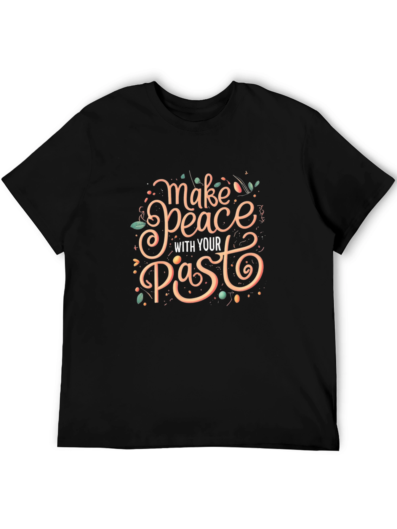 Black Make Peace With Your Past Graphic Tee view 5