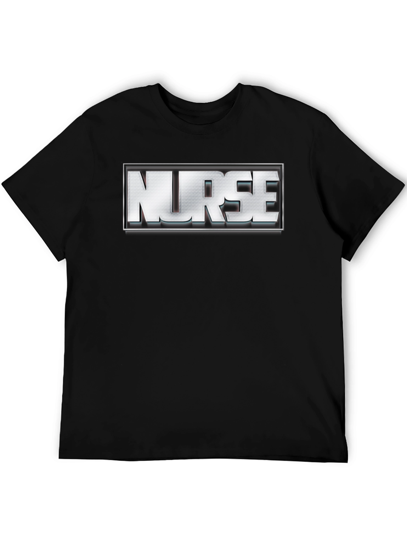 Black Nurse T-Shirt - Silver Logo view 5