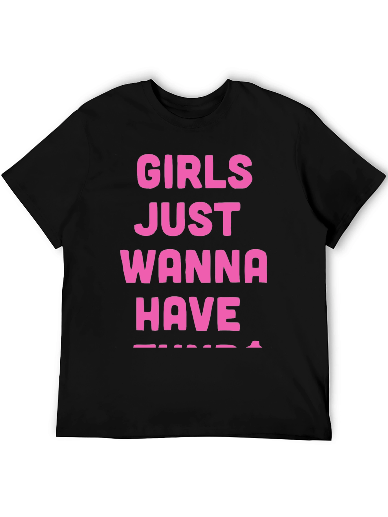 Black Girls Just Wanna Have Fun T-Shirt - Black view 5