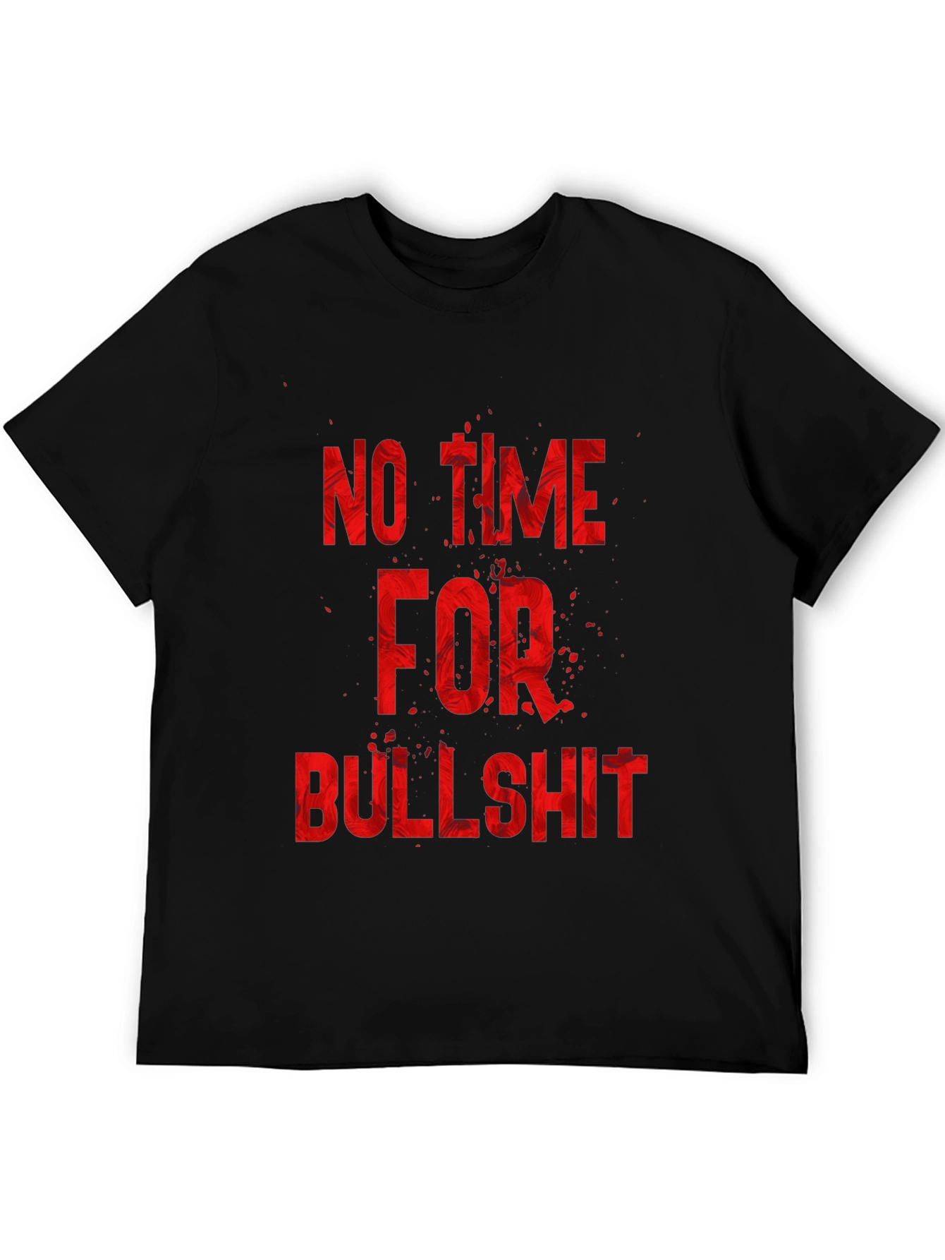 Black No Time For Bullshit Graphic Tee - Black view 5