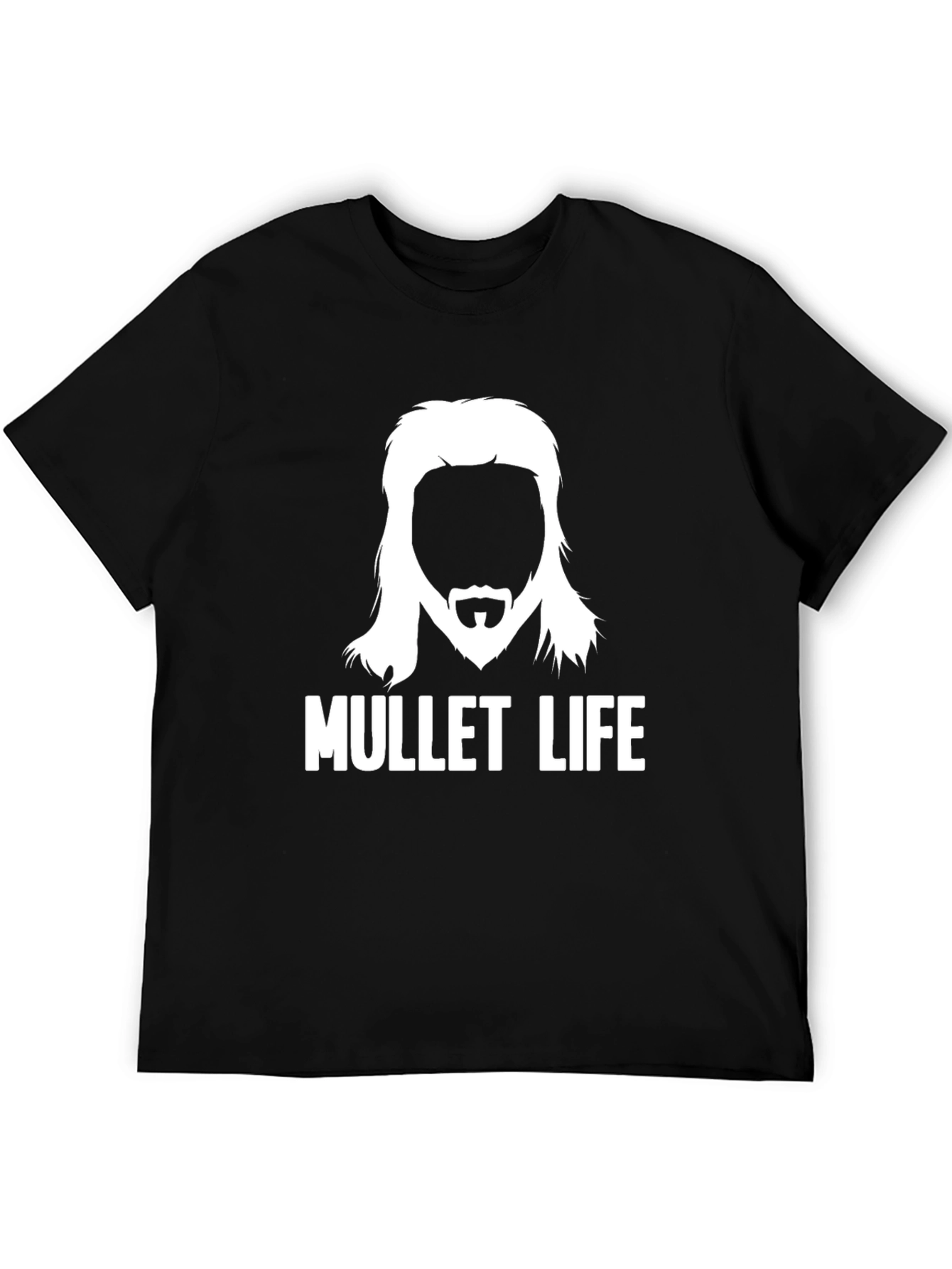 Black Mullet Life Graphic Tee - Retro Haircut Humor view 5