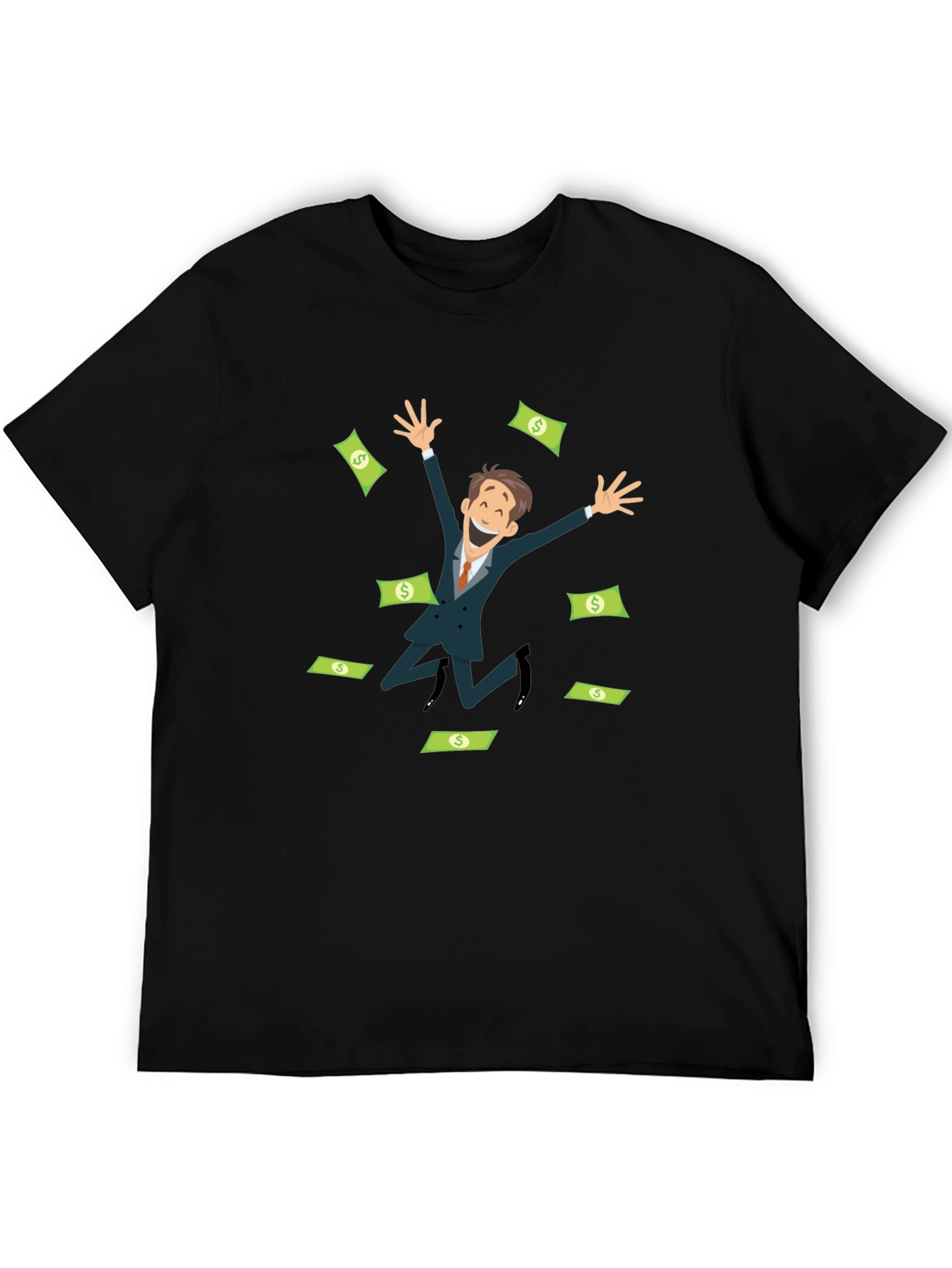 Black Money Man Graphic T-Shirt view 5