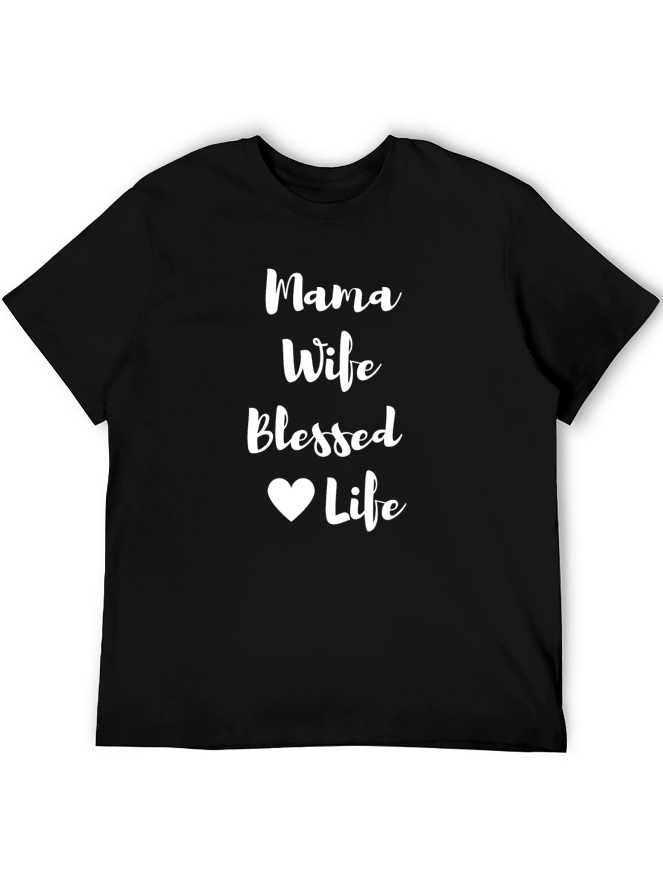 Black Mama Wife Blessed Life T-Shirt view 5