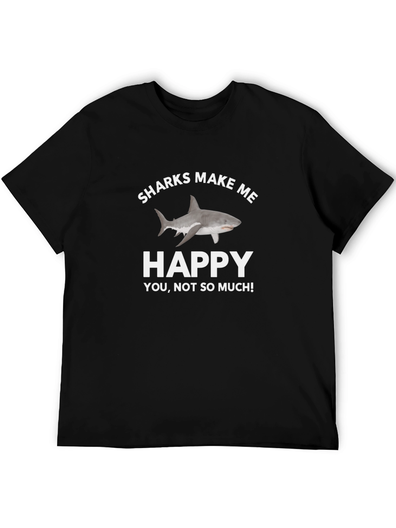 Black Sharks Make Me Happy T-Shirt view 5