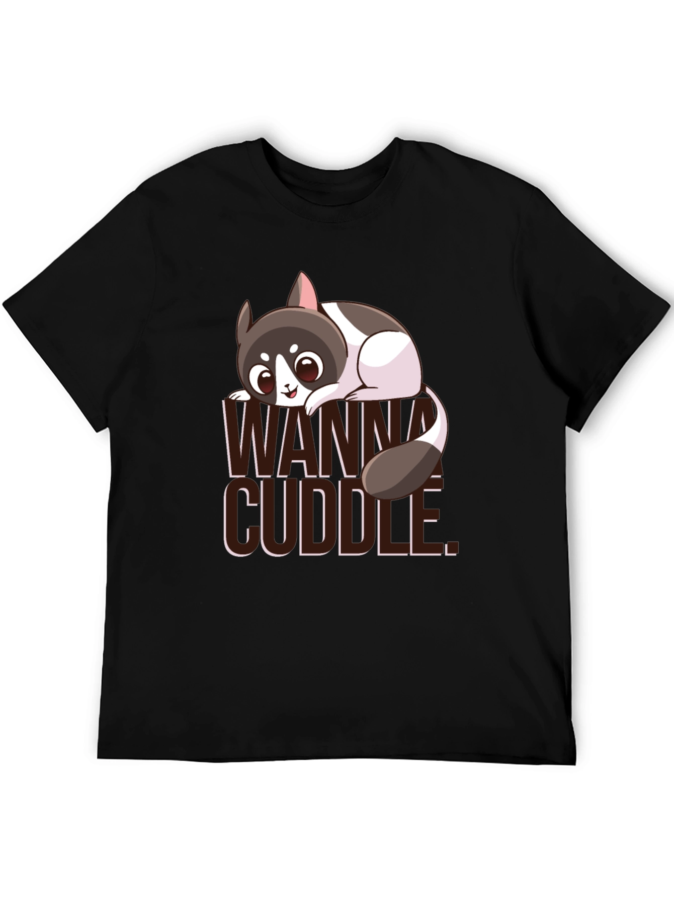 Black Cute Chinchilla Wanna Cuddle T-Shirt view 5