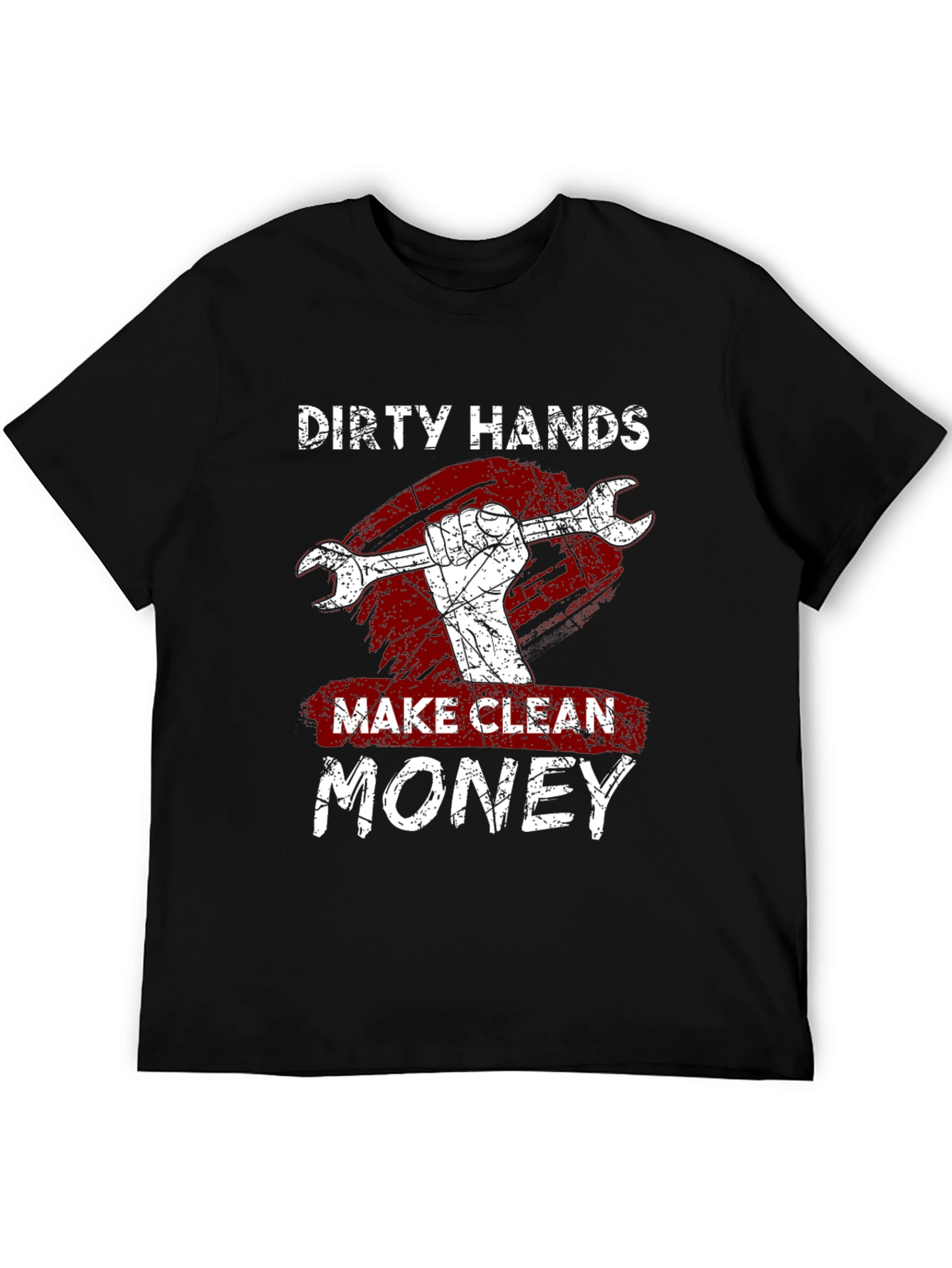 Black Dirty Hands Make Clean Money Graphic Tee view 5