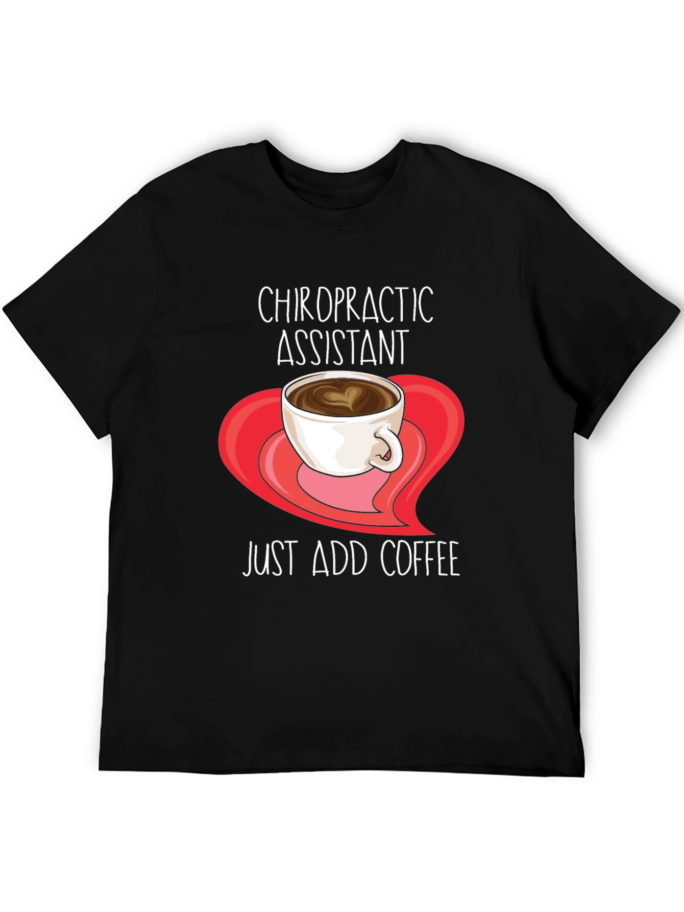 Black Chiropractic Assistant Coffee T-Shirt view 5