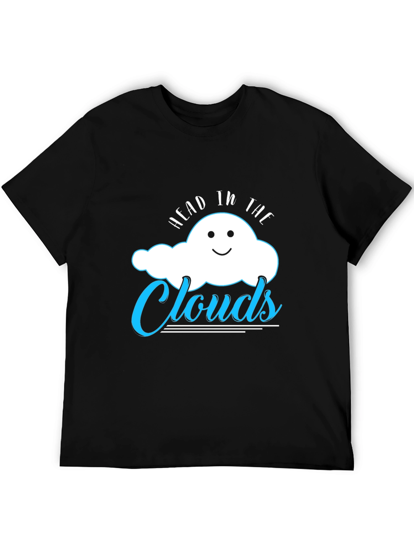 Black Head in the Clouds Graphic Tee - Black view 5