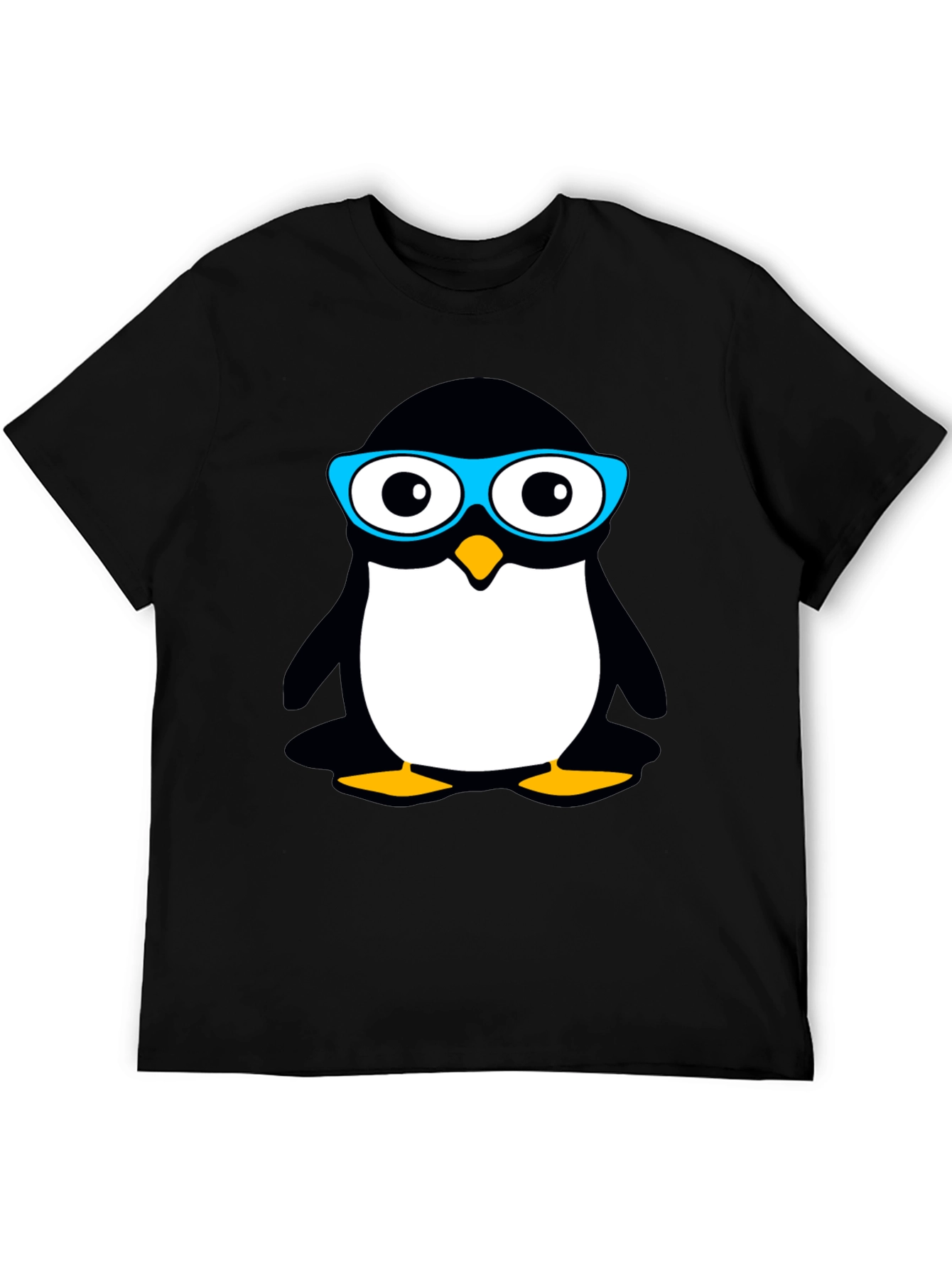 Black Cool Penguin Graphic T-Shirt view 5