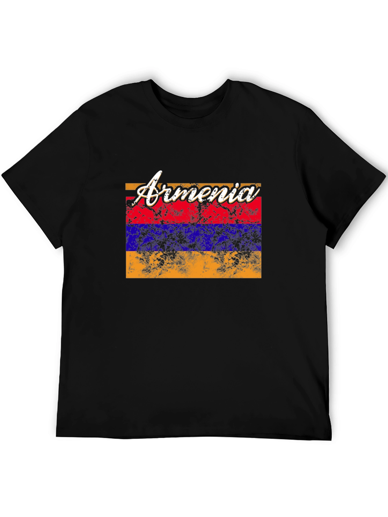 Armenia Flag T-Shirt Distressed Look - 5