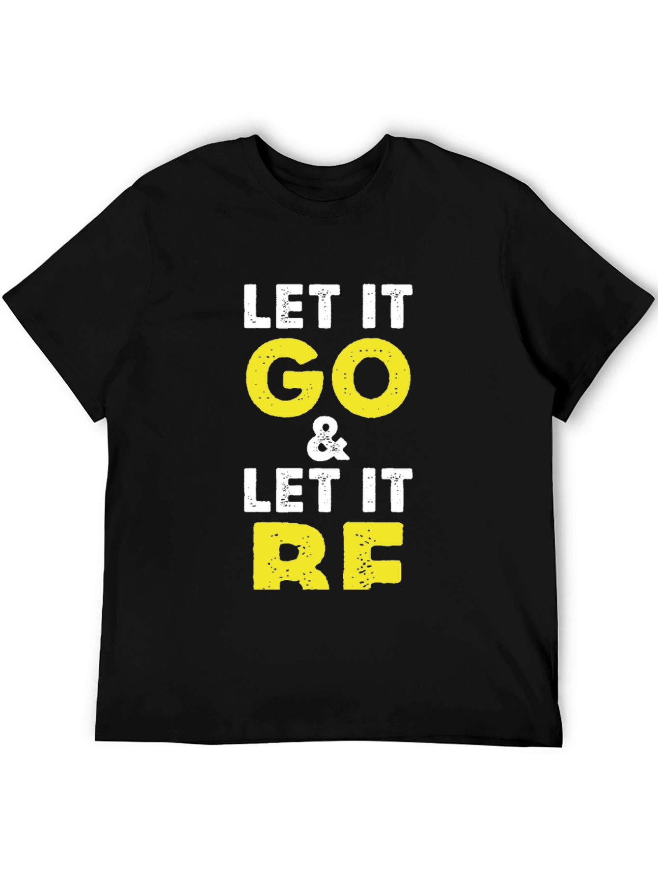 Black Let It Go & Let It RE Black Graphic T-Shirt view 5