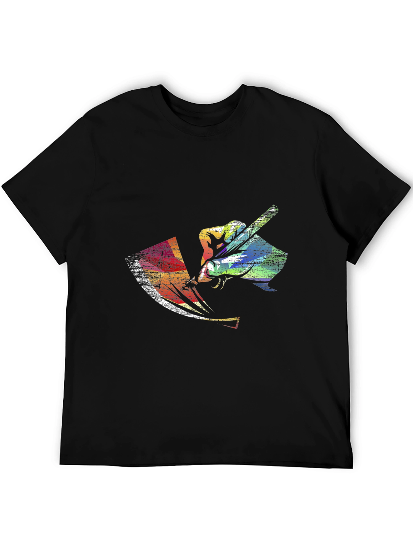 Black Colorful Artist T-Shirt view 5
