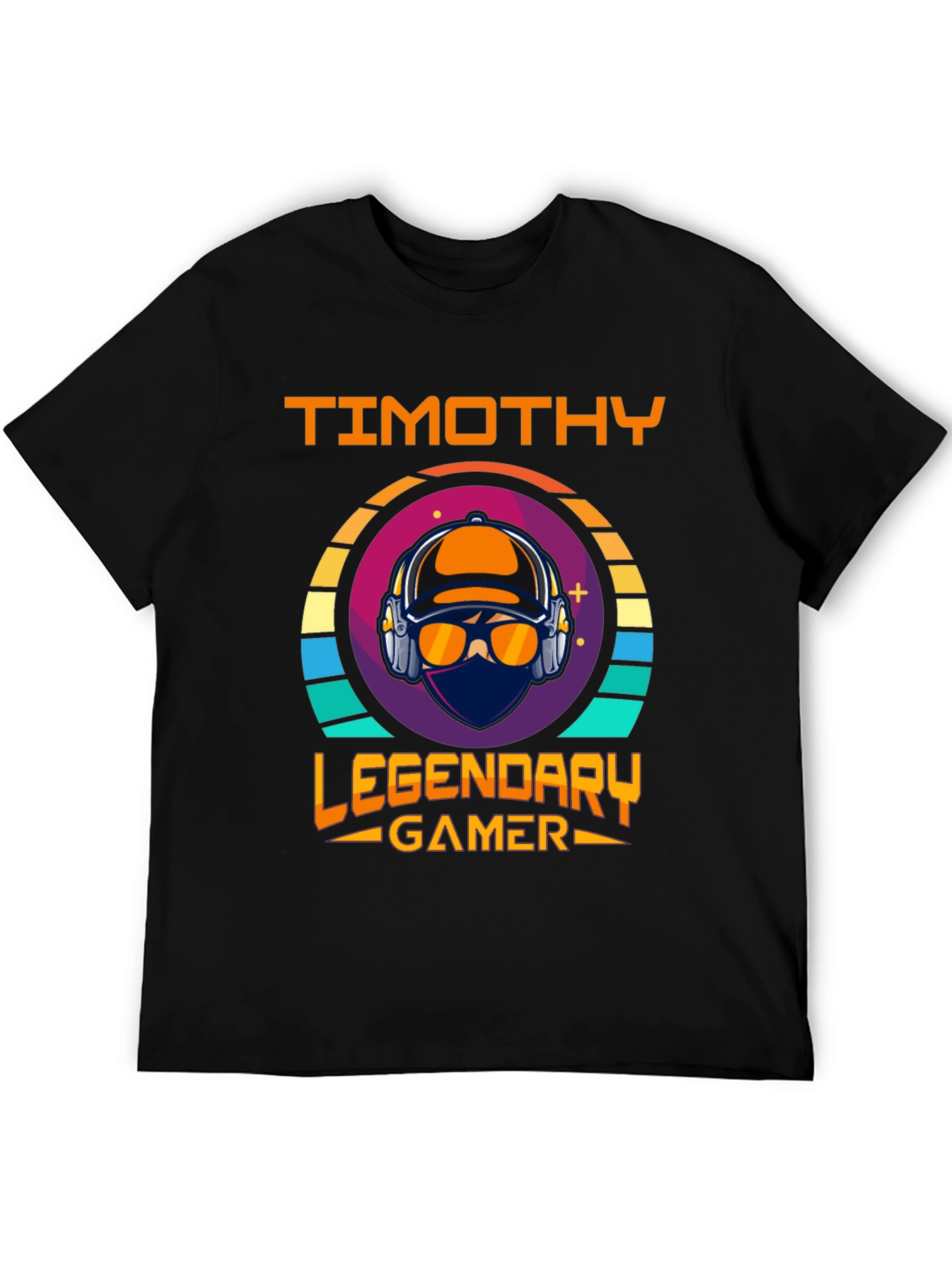 Black Timothy Legendary Gamer T-Shirt view 5