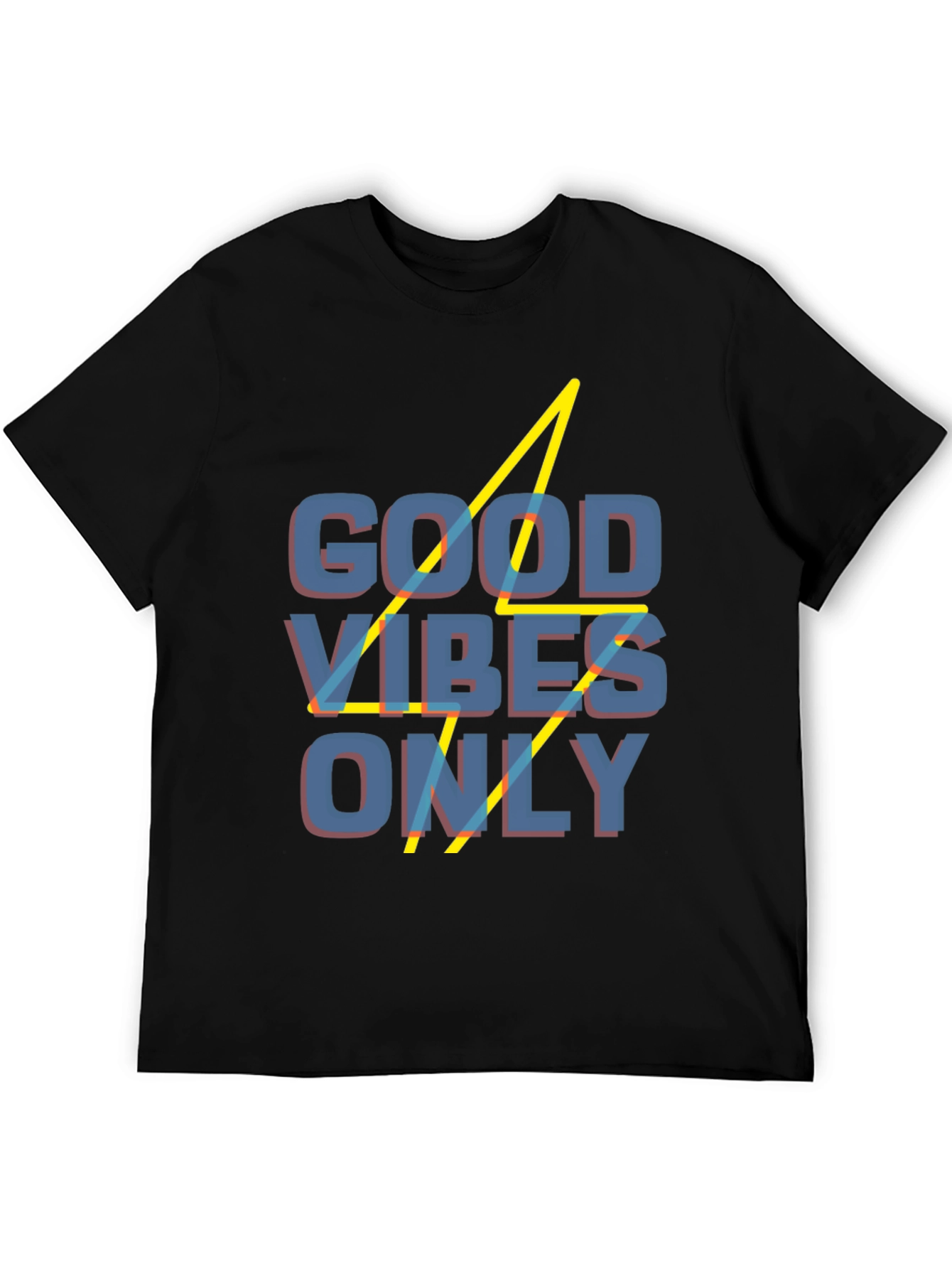 Black Good Vibes Only Graphic Tee view 5