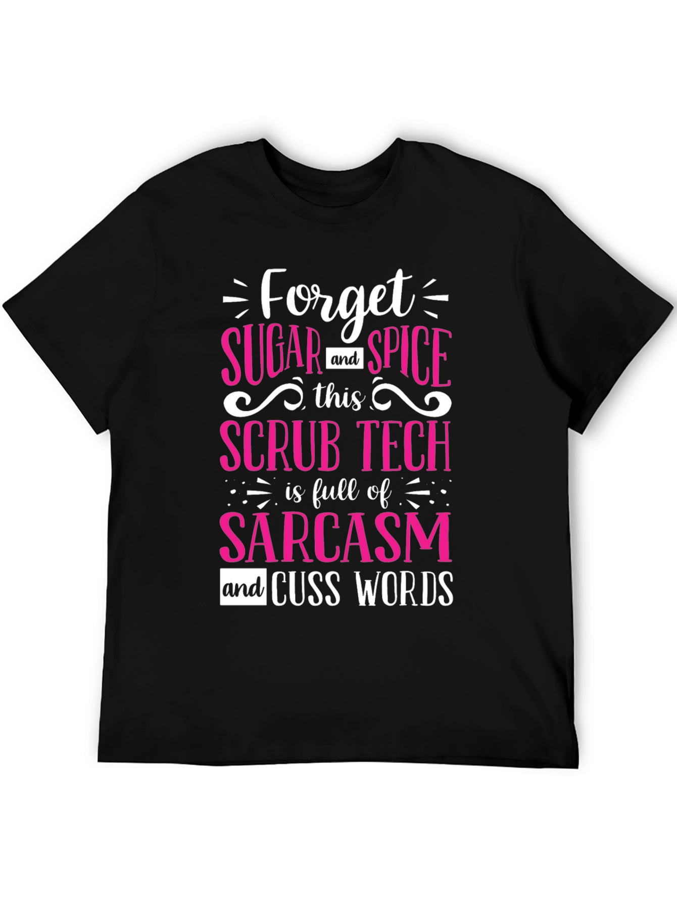 Black Sarcastic Scrub Tech T-Shirt view 5