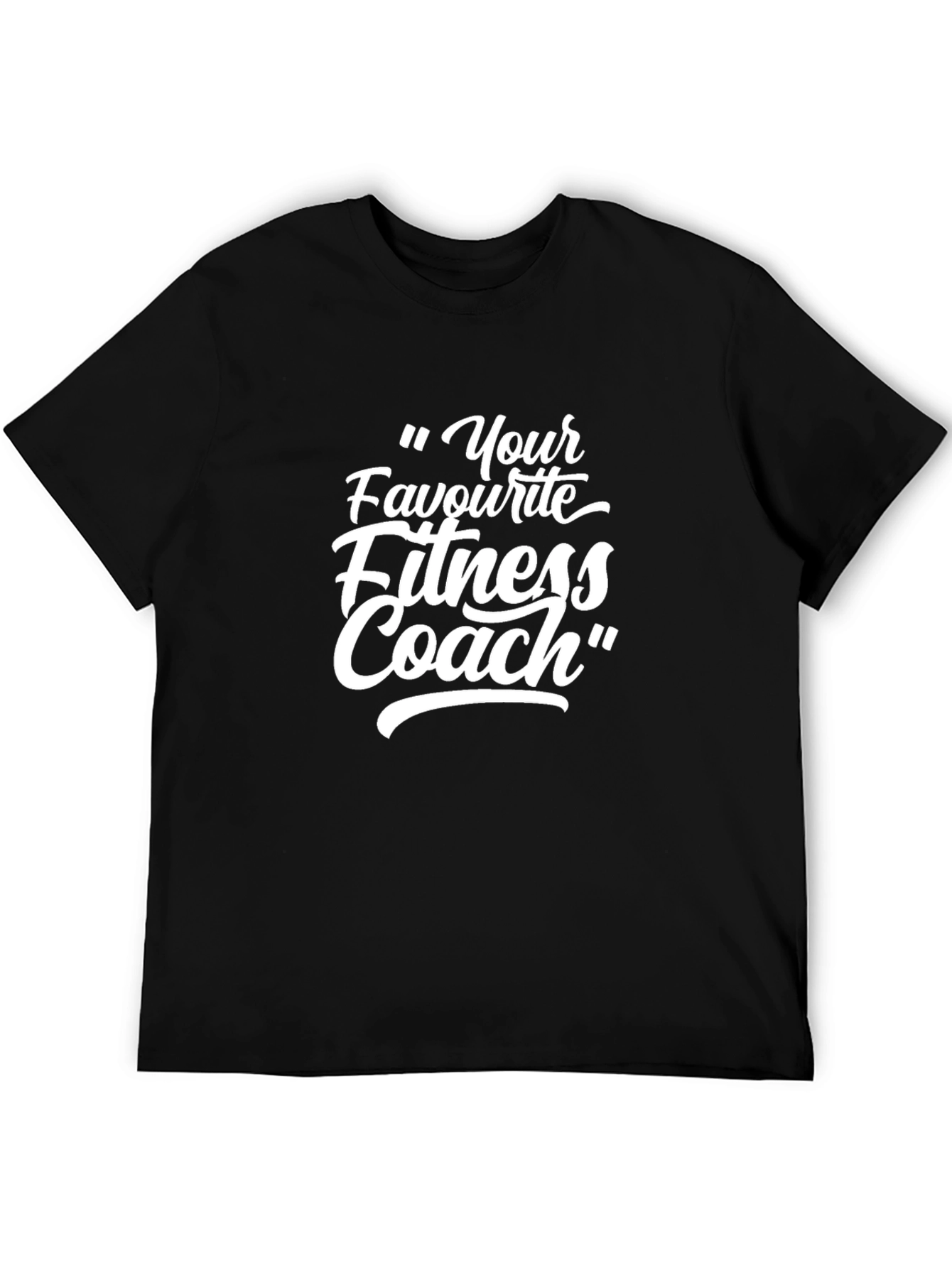 Black Fitness Coach Graphic Tee - Workout Motivation T-Shirt view 5
