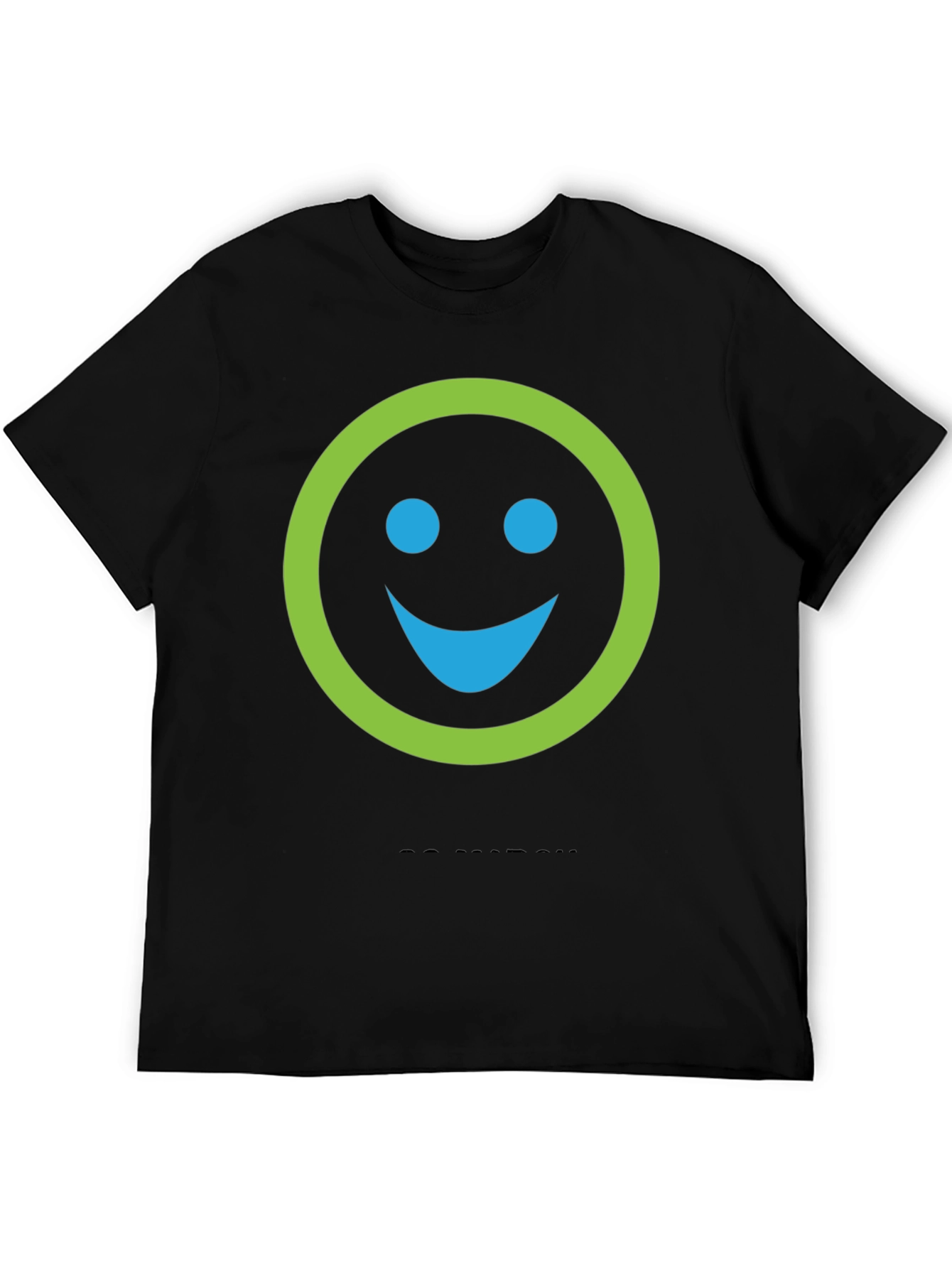 Black Smiley Face Graphic Print Crew Neck T-Shirt view 5