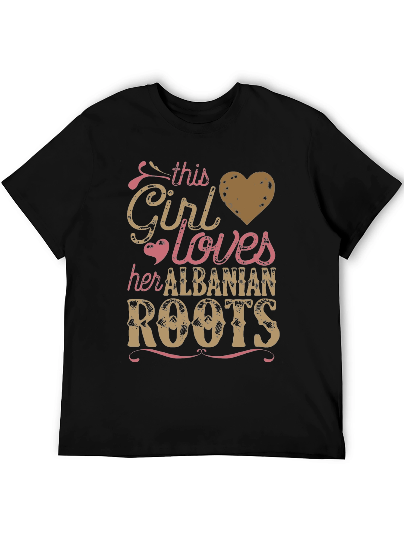 Black Albanian Roots Graphic Tee - This Girl Loves Heritage T-Shirt view 5