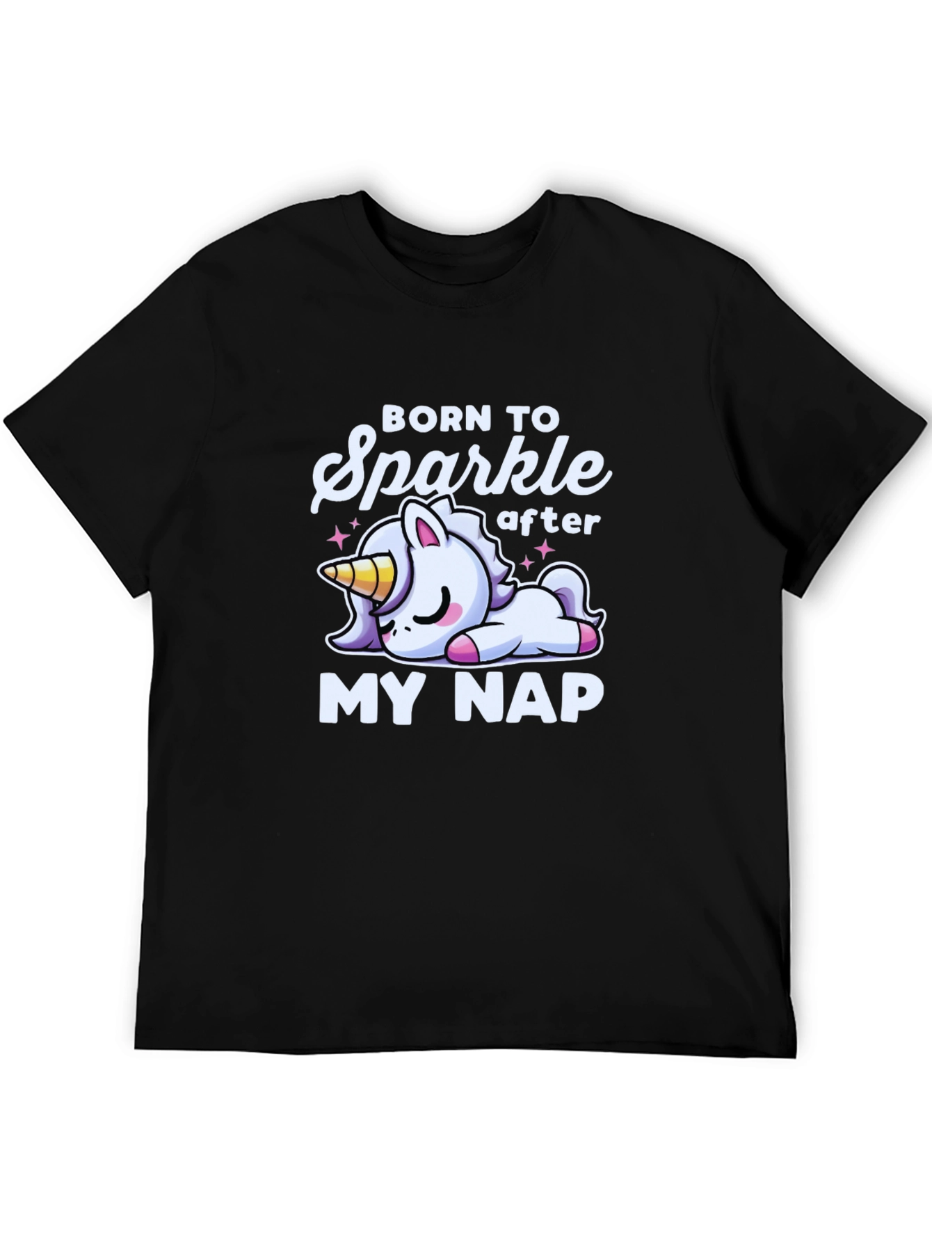 Black Born to Sparkle After My Nap T-Shirt view 5