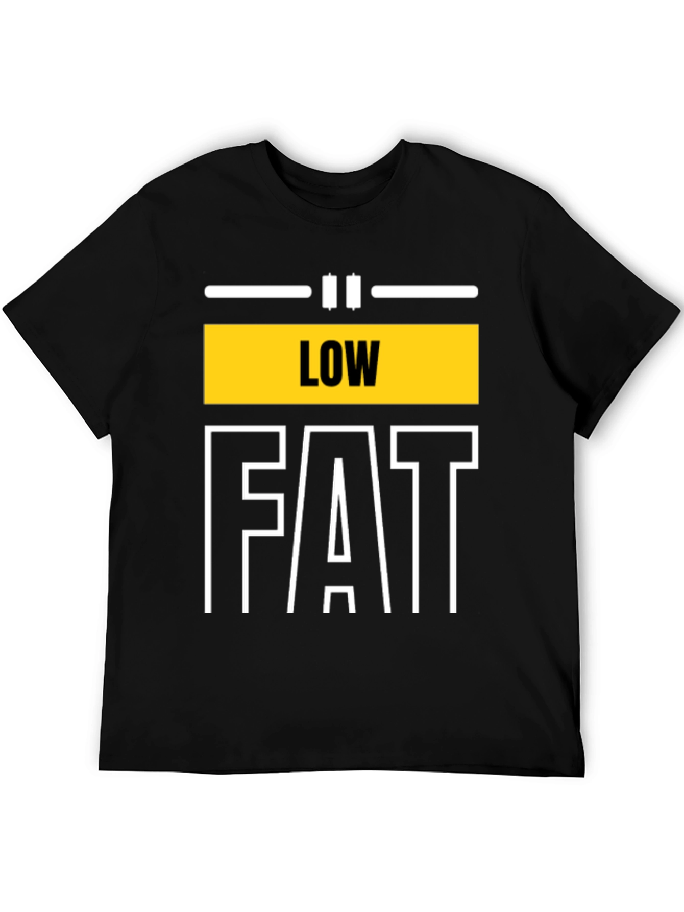 Black Low Fat Graphic Tee - Unisex Black T-Shirt view 5