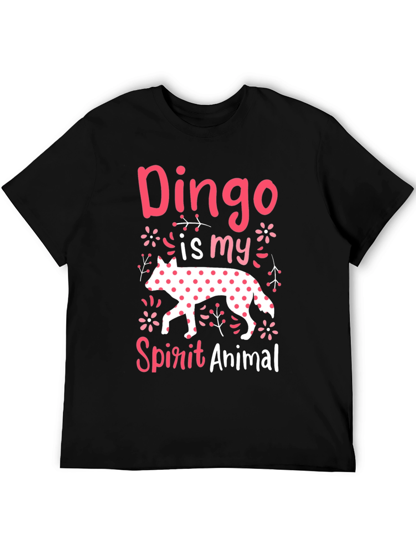 Black Dingo Spirit Animal Graphic Tee - Novelty Design view 5