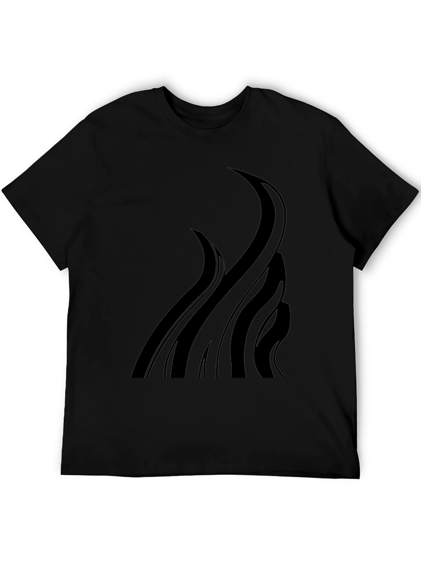 Black Black Graphic Tee - Abstract Tentacle Design view 5