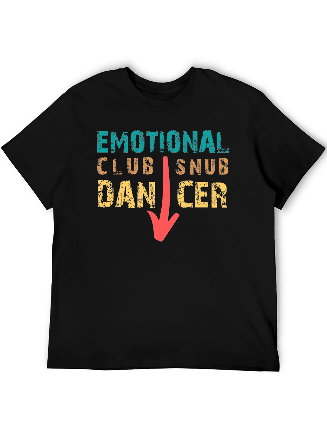 Black Emotional Club Snub Dancer T-Shirt Funny Tee view 5