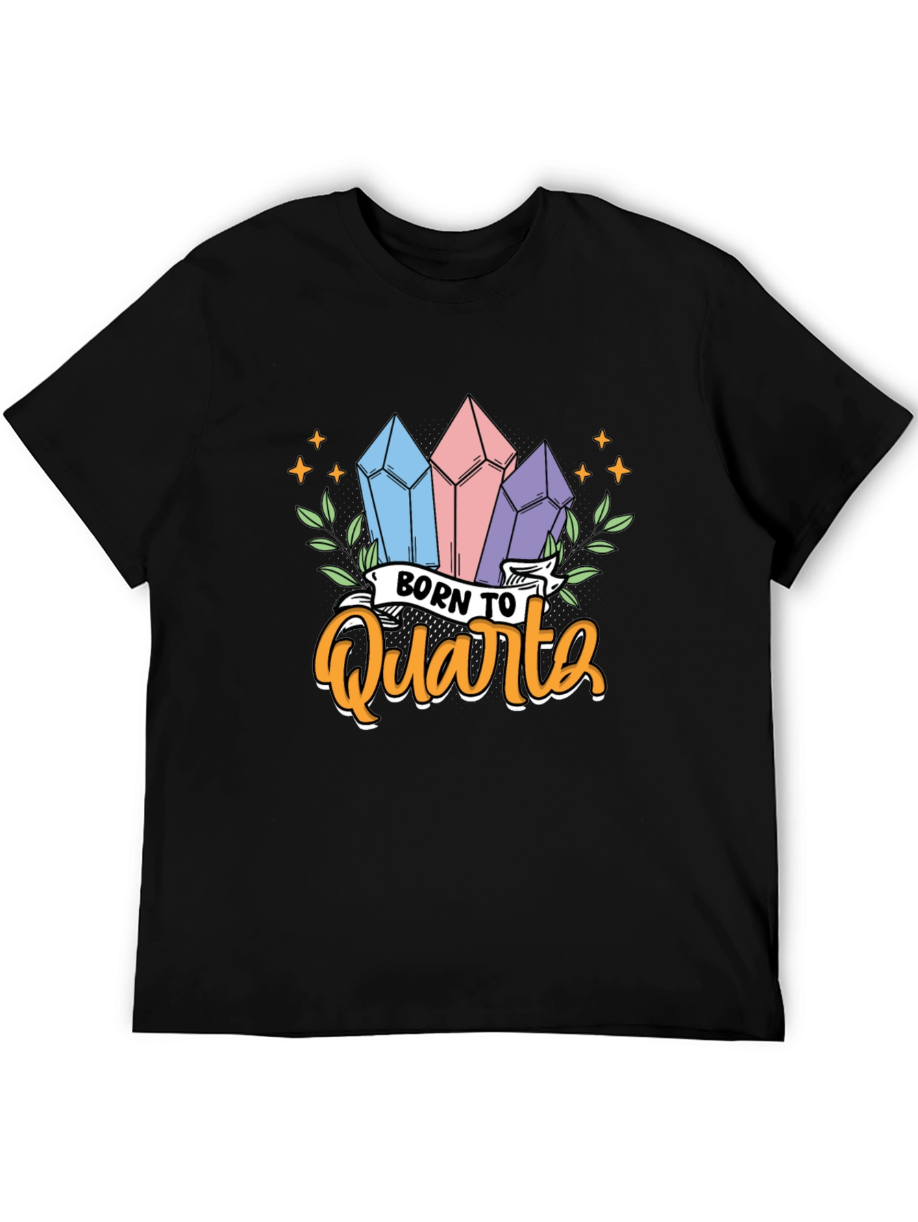 Black Born To Quartz T-Shirt Crystal Gem Lover view 5