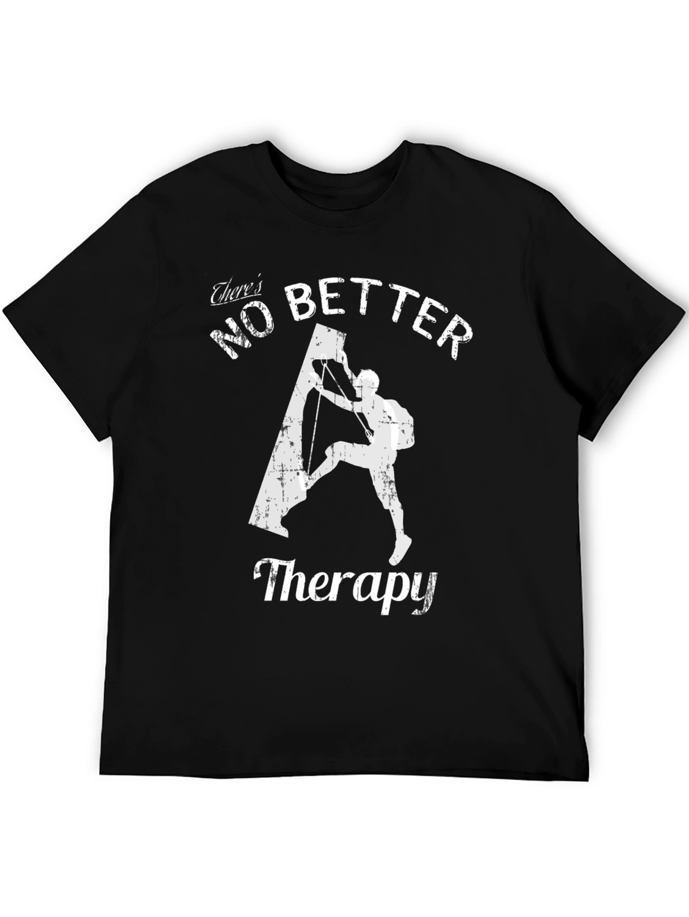 Black Climbing Therapy Graphic T-Shirt view 5