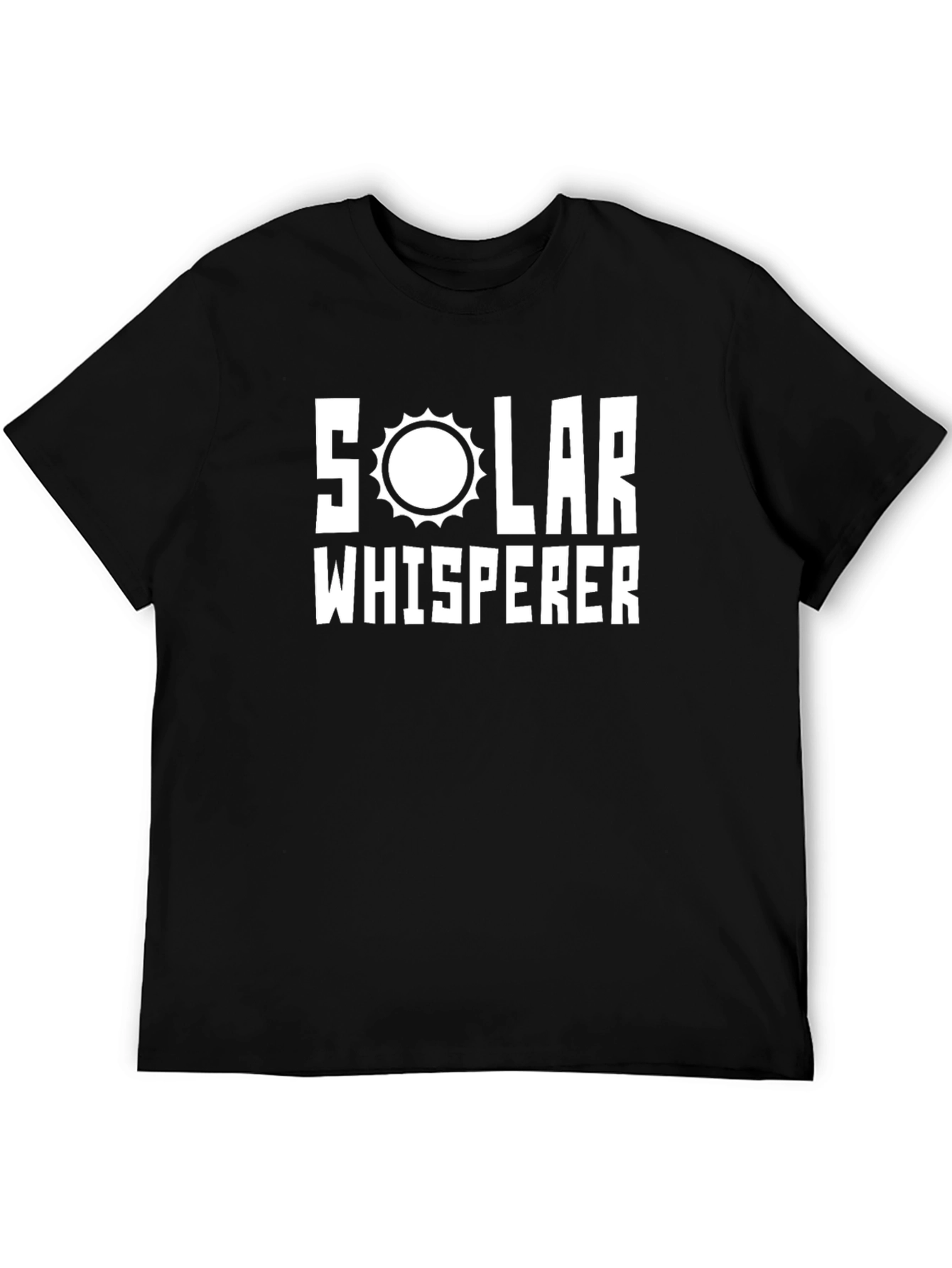 Black Solar Whisperer Graphic Tee - Black Cotton T-Shirt view 5