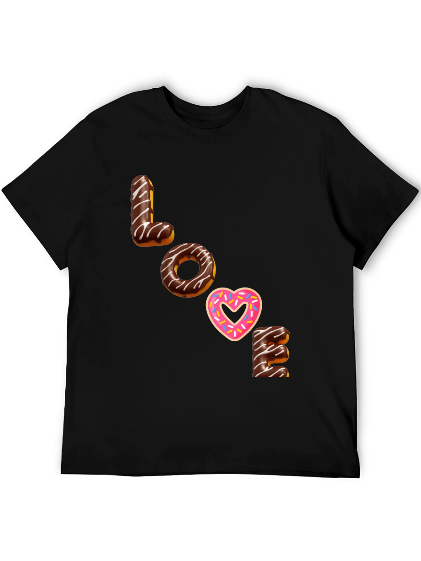 Black Love Donut T-Shirt - Sweet Treat Fashion Tee view 5
