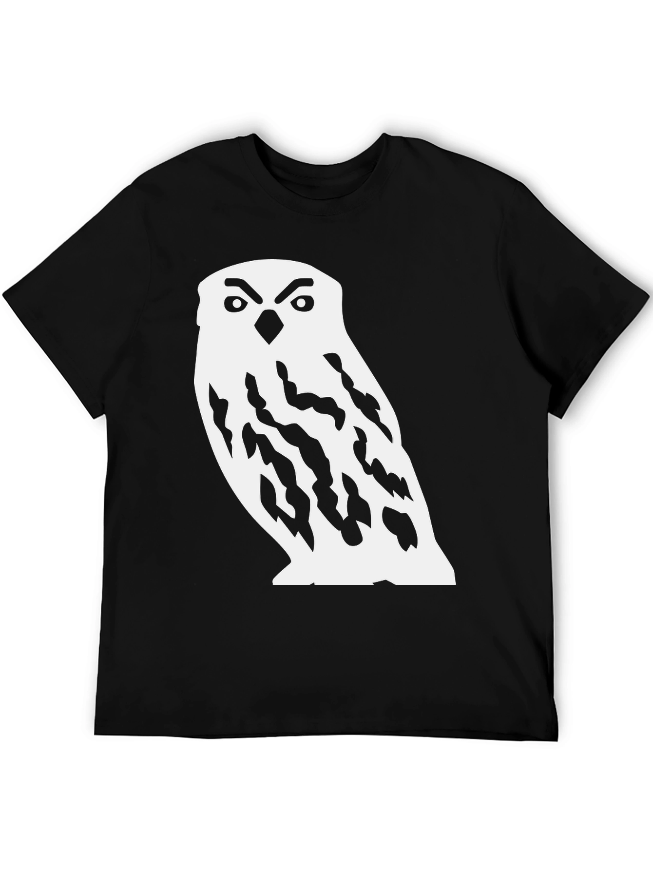 Black Owl Graphic Black T-Shirt view 5