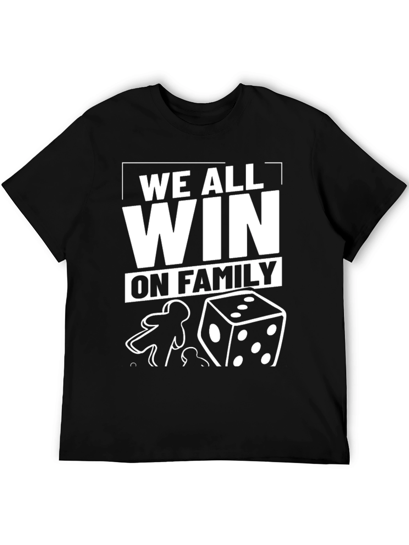 Black We All Win On Family T-Shirt view 5